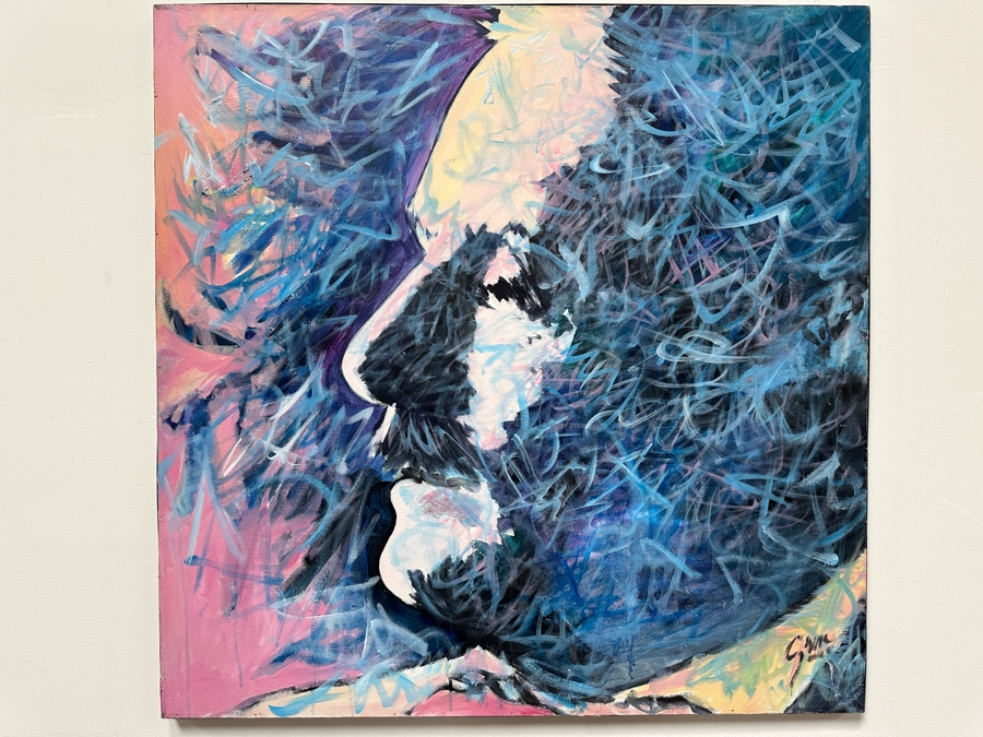 Gerrit Greve (1948-2024, Cardiff by the Sea, CA) Original Acrylic Painting On Canvas Titled 'Puccini - Madama Butterfly' Signed Lower Right 36' X 36' Estimate $1,296 - $1,620 [Photo 2]