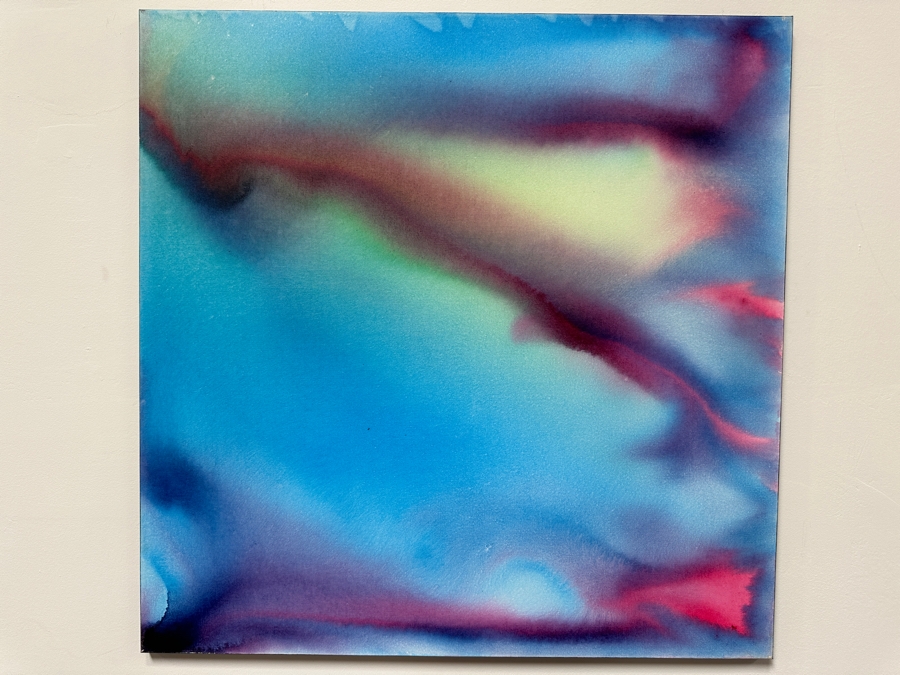 Gerrit Greve (1948-2024, Cardiff by the Sea, CA) Original Acrylic Painting On Canvas Titled 'Flowers 9' 2020 Signed Verso 36' X 36' Estimate $1,296 - $1,620 [Photo 2]