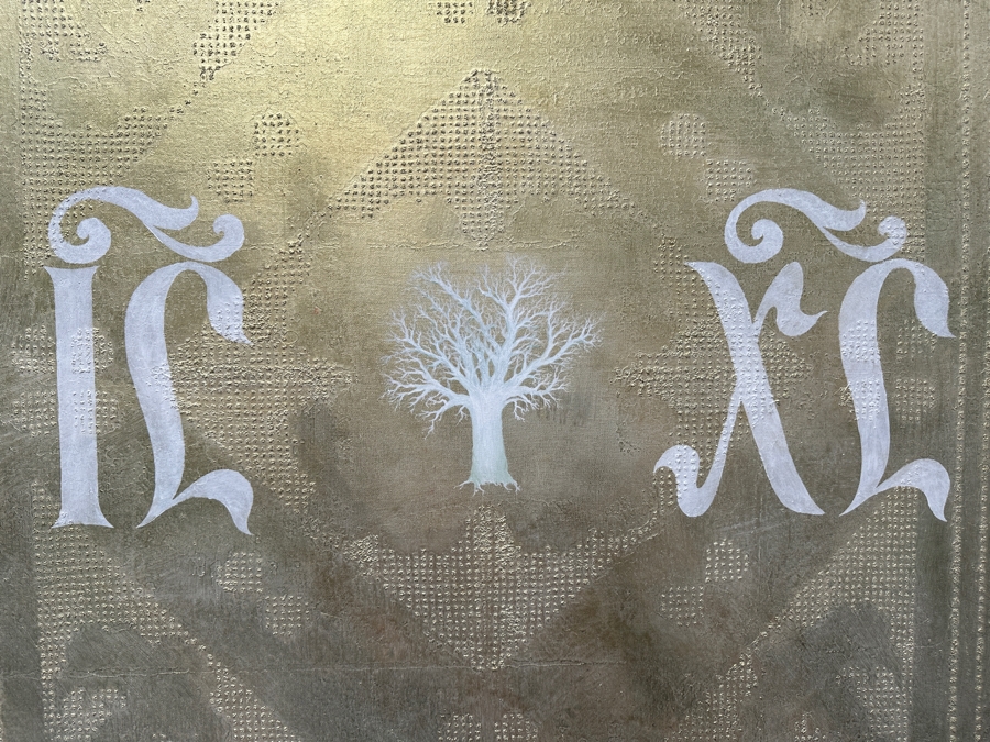 Gerrit Greve (1948-2024, Cardiff by the Sea, CA) Original Acrylic Sand Painting On Canvas Titled '(Jesus Christus) The Resurrection' 2001 Signed Verso 36' X 36' Estimate $1,296 - $1,620 [Photo 3]