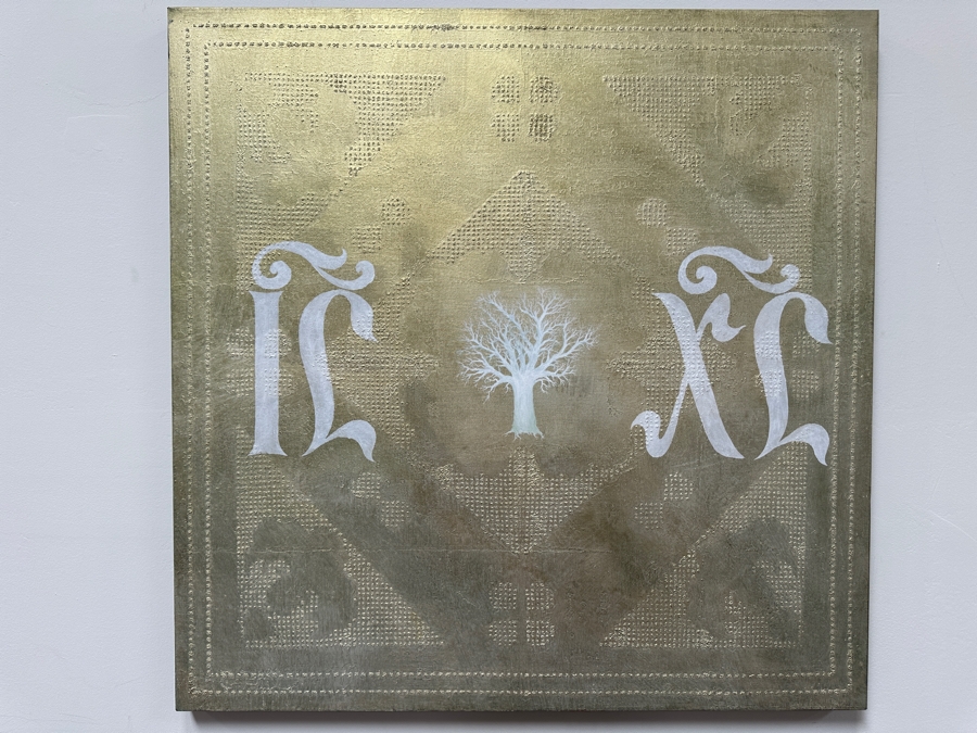 Gerrit Greve (1948-2024, Cardiff by the Sea, CA) Original Acrylic Sand Painting On Canvas Titled '(Jesus Christus) The Resurrection' 2001 Signed Verso 36' X 36' Estimate $1,296 - $1,620 [Photo 2]