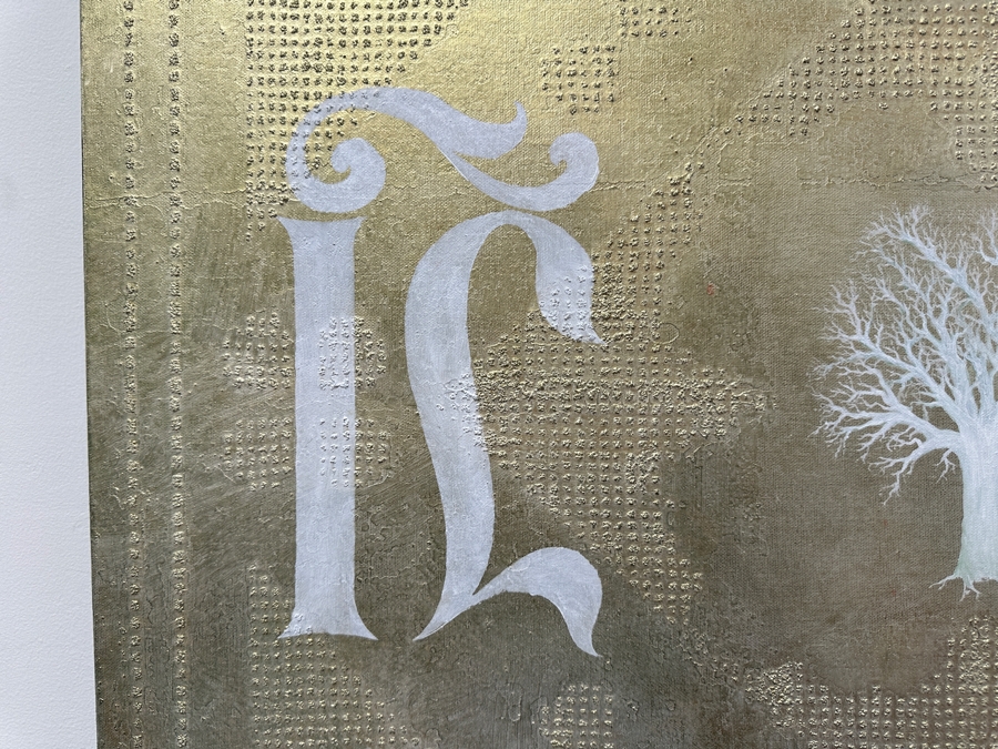 Gerrit Greve (1948-2024, Cardiff by the Sea, CA) Original Acrylic Sand Painting On Canvas Titled '(Jesus Christus) The Resurrection' 2001 Signed Verso 36' X 36' Estimate $1,296 - $1,620 [Photo 6]