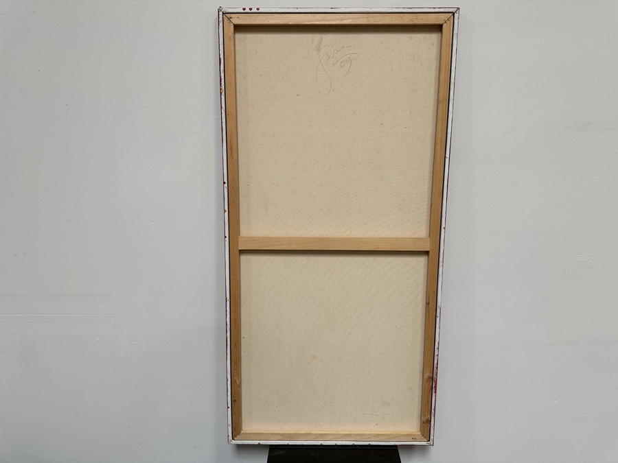 Gerrit Greve (1948-2024, Cardiff by the Sea, CA) Original Acrylic Sand Painting On Canvas 2009 Signed Verso 24' X 48' Estimate $1,152 - $1,440 [Photo 5]