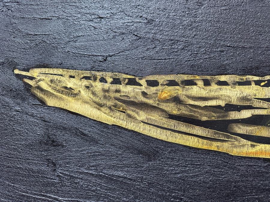 Gerrit Greve (1948-2024, Cardiff by the Sea, CA) Original Acrylic Painting On Canvas Titled 'Spirit Boat I' 2007 Signed Verso 48' X 24' Estimate $1,152 - $1,440 [Photo 4]