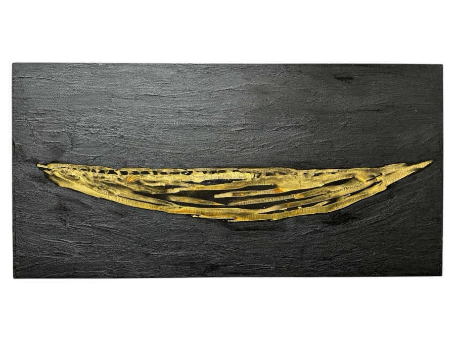 Gerrit Greve (1948-2024, Cardiff by the Sea, CA) Original Acrylic Painting On Canvas Titled 'Spirit Boat I' 2007 Signed Verso 48' X 24' Estimate $1,152 - $1,440 [Photo 1]