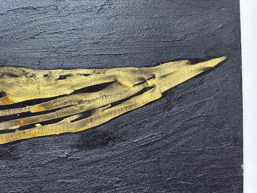 Gerrit Greve (1948-2024, Cardiff by the Sea, CA) Original Acrylic Painting On Canvas Titled 'Spirit Boat I' 2007 Signed Verso 48' X 24' Estimate $1,152 - $1,440 [Photo 5]