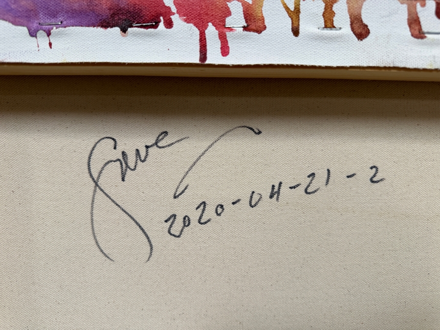 Gerrit Greve (1948-2024, Cardiff by the Sea, CA) Original Acrylic Painting On Canvas 2020 Signed Verso 48' X 24' Estimate $1,152 - $1,440 [Photo 7]