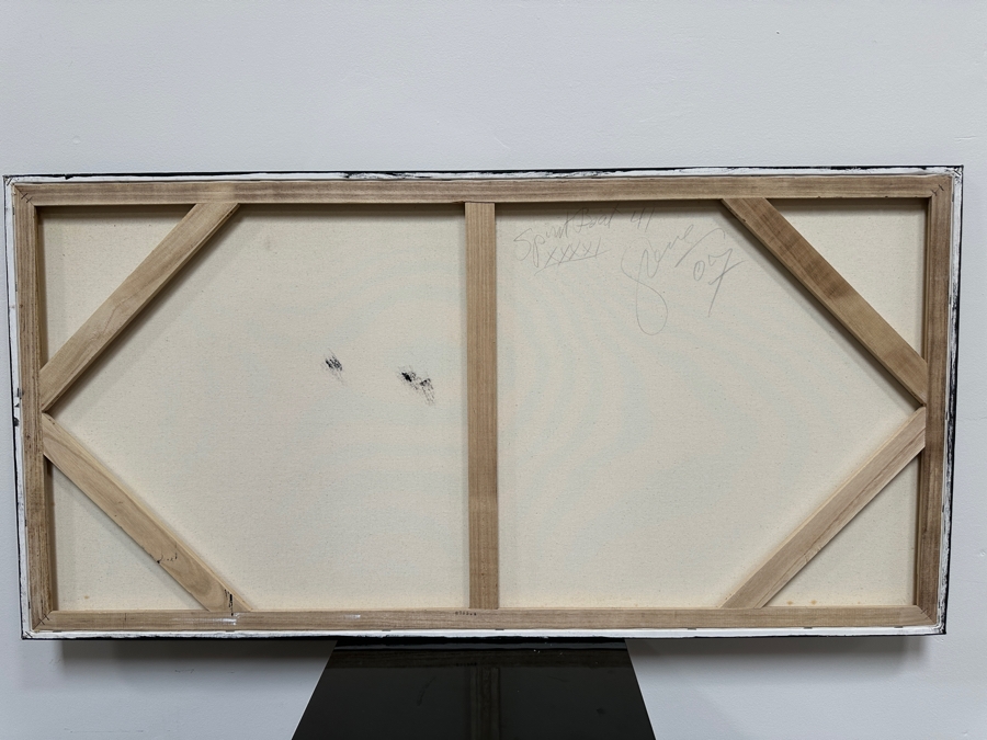 Gerrit Greve (1948-2024, Cardiff by the Sea, CA) Original Acrylic Painting On Canvas Titled 'Spirit Boat 41' 2007 Signed Verso 48' X 24' Estimate $1,152 - $1,440 [Photo 6]