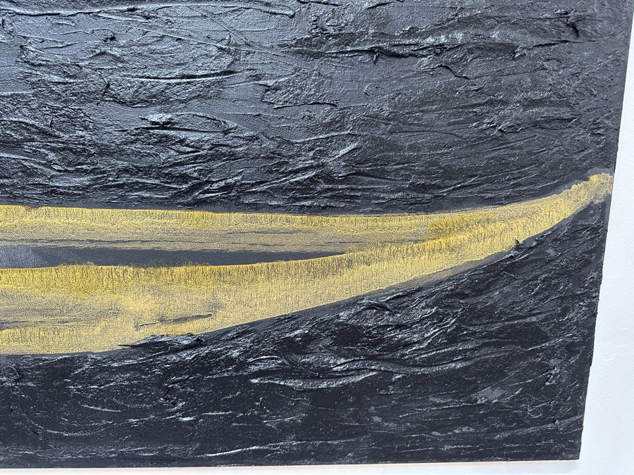 Gerrit Greve (1948-2024, Cardiff by the Sea, CA) Original Acrylic Painting On Canvas Titled 'Spirit Boat VII' 2007 Signed Verso 48' X 24' Estimate $1,152 - $1,440 [Photo 5]
