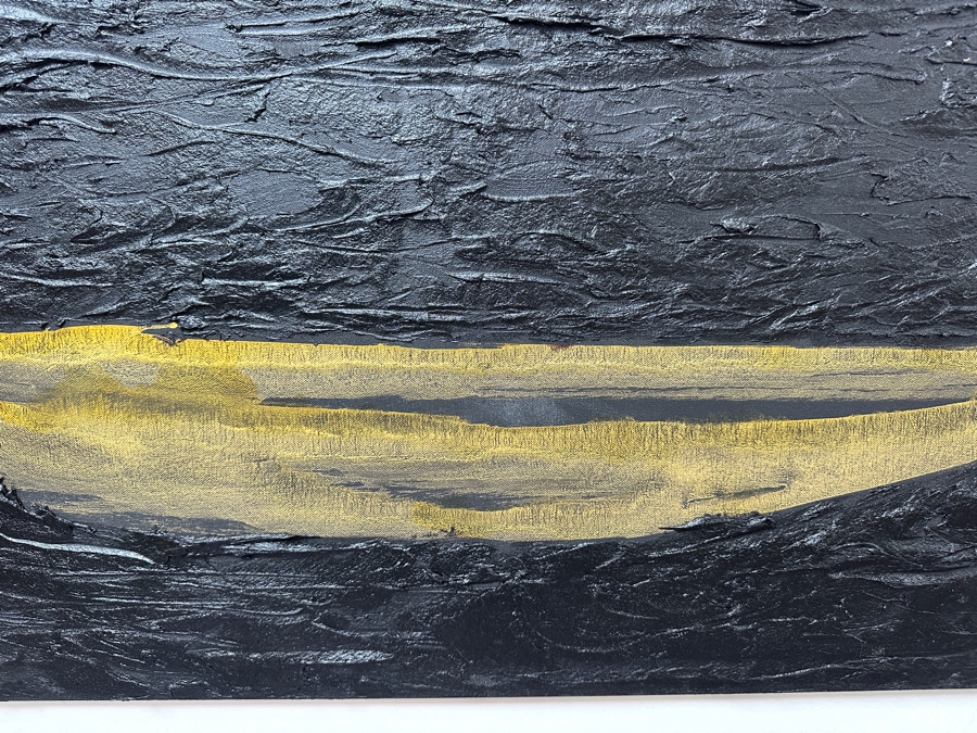 Gerrit Greve (1948-2024, Cardiff by the Sea, CA) Original Acrylic Painting On Canvas Titled 'Spirit Boat VII' 2007 Signed Verso 48' X 24' Estimate $1,152 - $1,440 [Photo 4]