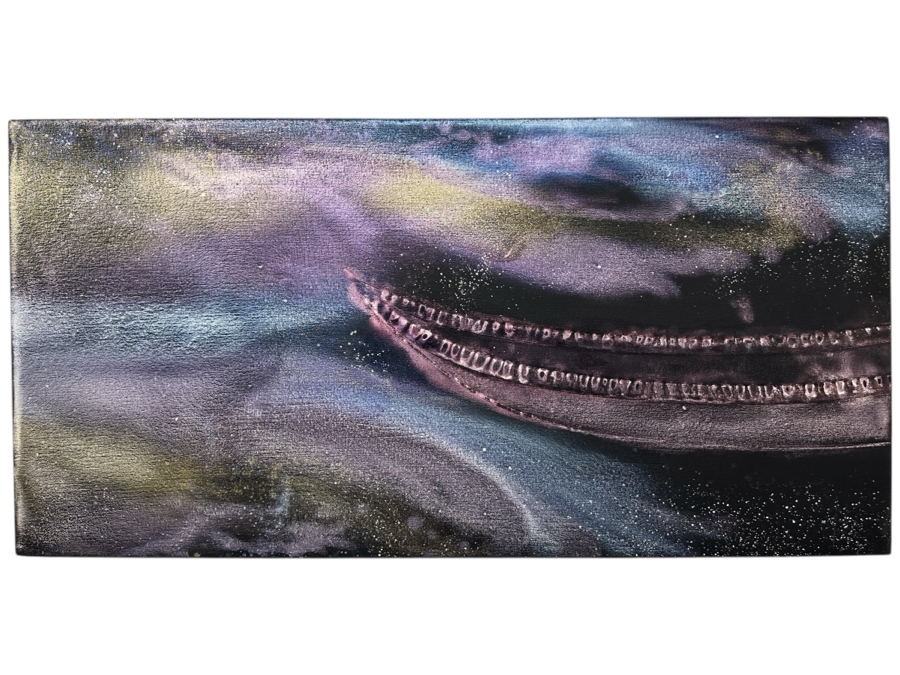 Gerrit Greve (1948-2024, Cardiff by the Sea, CA) Original Acrylic Painting On Canvas Titled 'Voyage 247' 2018 Signed Verso 48' X 24' Estimate $1,152 - $1,440 [Photo 1]