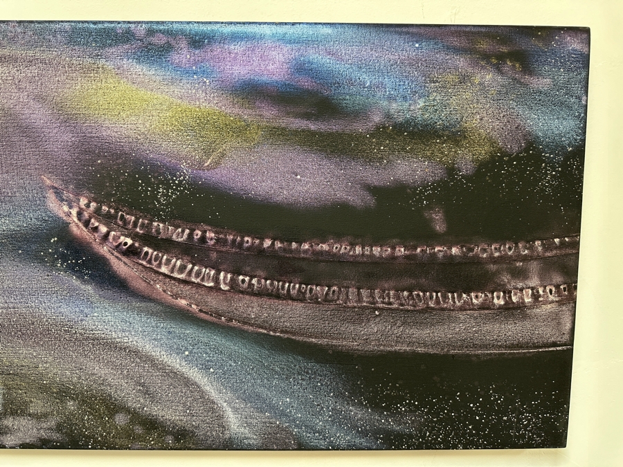 Gerrit Greve (1948-2024, Cardiff by the Sea, CA) Original Acrylic Painting On Canvas Titled 'Voyage 247' 2018 Signed Verso 48' X 24' Estimate $1,152 - $1,440 [Photo 3]