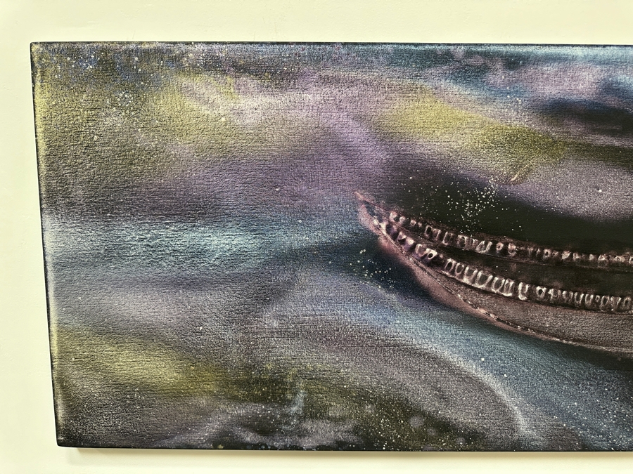 Gerrit Greve (1948-2024, Cardiff by the Sea, CA) Original Acrylic Painting On Canvas Titled 'Voyage 247' 2018 Signed Verso 48' X 24' Estimate $1,152 - $1,440 [Photo 4]