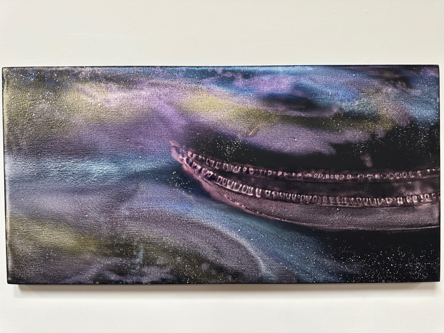Gerrit Greve (1948-2024, Cardiff by the Sea, CA) Original Acrylic Painting On Canvas Titled 'Voyage 247' 2018 Signed Verso 48' X 24' Estimate $1,152 - $1,440 [Photo 2]