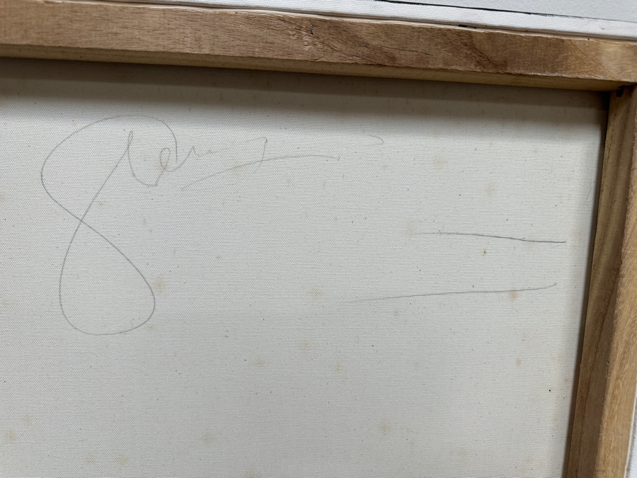 Gerrit Greve (1948-2024, Cardiff by the Sea, CA) Original Acrylic Diptych Painting On Canvas Titled 'Vegas Garden'  Signed Verso 96' X 24' Estimate $2,304 - $2,880 [Photo 14]