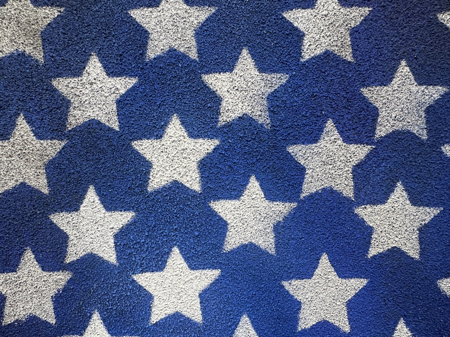 Gerrit Greve (1948-2024, Cardiff by the Sea, CA) Original Acrylic Sand Painting On Canvas Titled 'In Remembrance United States Flag' 2012 Signed Verso 48' X 24' Estimate $1,152 - $1,440 [Photo 4]