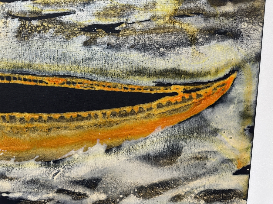 Gerrit Greve (1948-2024, Cardiff by the Sea, CA) Original Acrylic Painting On Canvas Titled 'Voyage 121' 2014 Signed Verso 48' X 24' Estimate $1,152 - $1,440 [Photo 5]