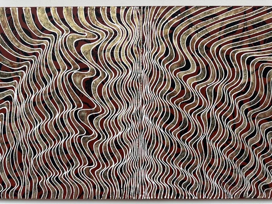 Gerrit Greve (1948-2024, Cardiff by the Sea, CA) Original Acrylic Painting On Canvas 2008 Signed Verso 48' X 24' Estimate $1,152 - $1,440 [Photo 3]