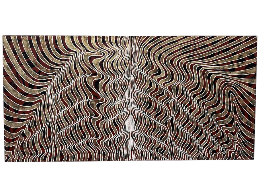 Gerrit Greve (1948-2024, Cardiff by the Sea, CA) Original Acrylic Painting On Canvas 2008 Signed Verso 48' X 24' Estimate $1,152 - $1,440 [Photo 1]