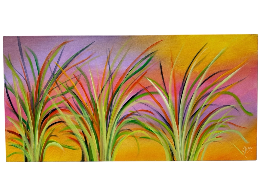 Gerrit Greve (1948-2024, Cardiff by the Sea, CA) Original Acrylic Painting On Canvas Signed Lower Right 48' X 24' Estimate $1,152 - $1,440 [Photo 1]