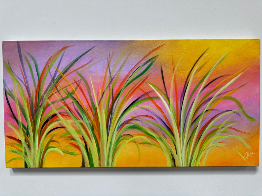 Gerrit Greve (1948-2024, Cardiff by the Sea, CA) Original Acrylic Painting On Canvas Signed Lower Right 48' X 24' Estimate $1,152 - $1,440 [Photo 2]