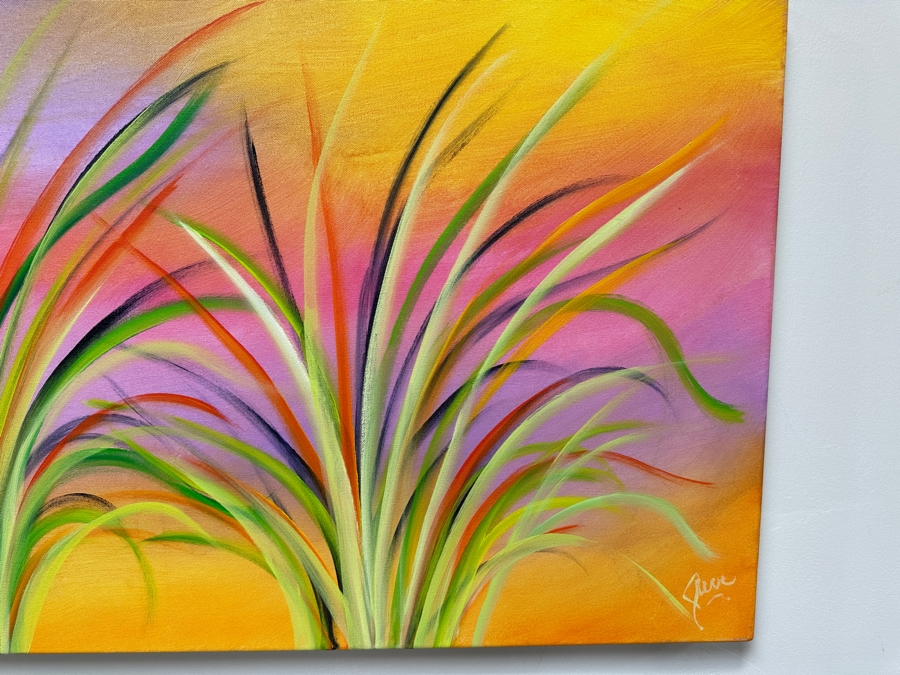 Gerrit Greve (1948-2024, Cardiff by the Sea, CA) Original Acrylic Painting On Canvas Signed Lower Right 48' X 24' Estimate $1,152 - $1,440 [Photo 4]