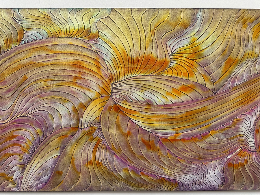 Gerrit Greve (1948-2024, Cardiff by the Sea, CA) Original Acrylic Painting On Canvas Signed Verso 48' X 24' Estimate $1,152 - $1,440 [Photo 3]