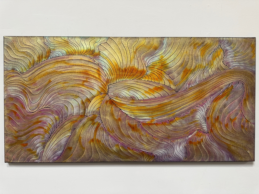 Gerrit Greve (1948-2024, Cardiff by the Sea, CA) Original Acrylic Painting On Canvas Signed Verso 48' X 24' Estimate $1,152 - $1,440 [Photo 2]