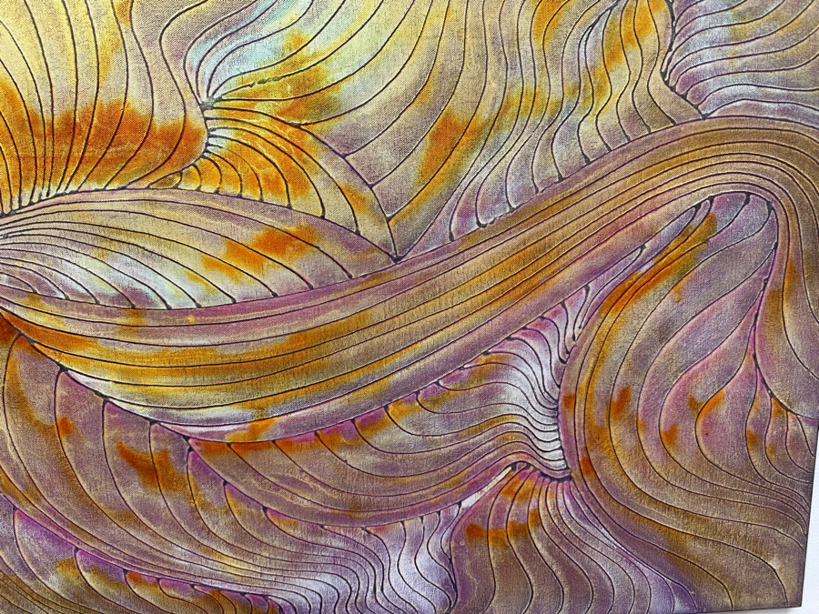 Gerrit Greve (1948-2024, Cardiff by the Sea, CA) Original Acrylic Painting On Canvas Signed Verso 48' X 24' Estimate $1,152 - $1,440 [Photo 5]