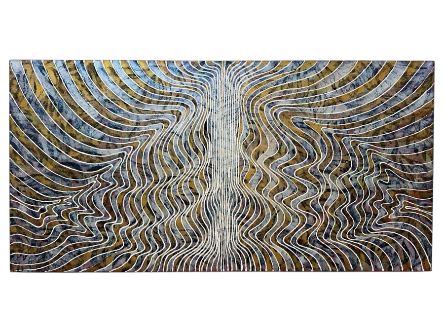 Gerrit Greve (1948-2024, Cardiff by the Sea, CA) Original Acrylic Painting On Canvas 2008 Signed Verso 48' X 24' Estimate $1,152 - $1,440 [Photo 1]
