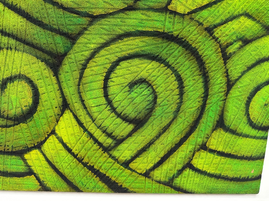 Gerrit Greve (1948-2024, Cardiff by the Sea, CA) Original Acrylic Painting On Canvas Titled 'Green Waves' 1992 Signed Verso 30' X 40' Estimate $1,200 - $1,500 [Photo 3]