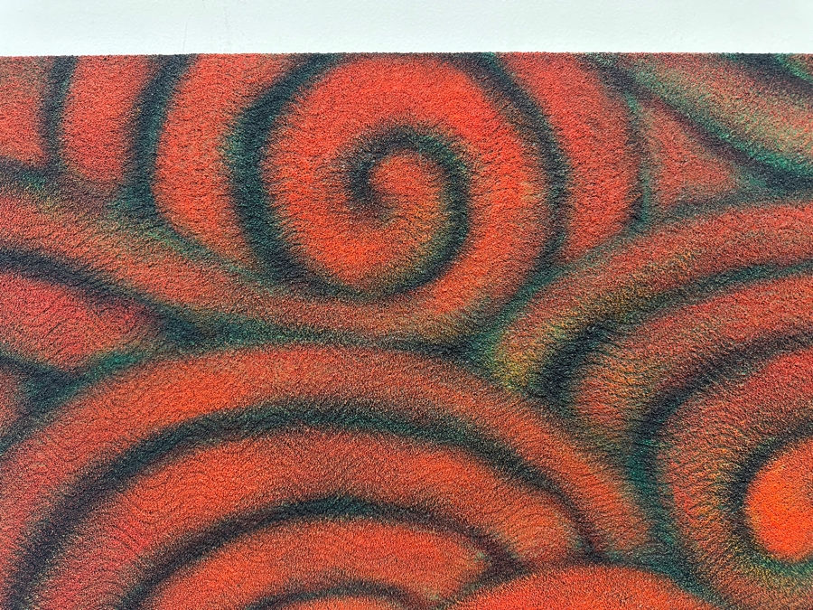 Gerrit Greve (1948-2024, Cardiff by the Sea, CA) Original Acrylic Painting On Canvas Titled 'Red Waves' 1992 Signed Verso 30' X 40' Estimate $1,200 - $1,500 [Photo 4]