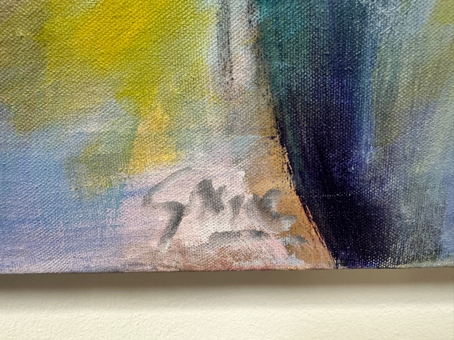 Gerrit Greve (1948-2024, Cardiff by the Sea, CA) Original Acrylic Painting On Canvas Titled '2 Faces'  Signed Lower Right 30' X 40' Estimate $1,200 - $1,500 [Photo 5]