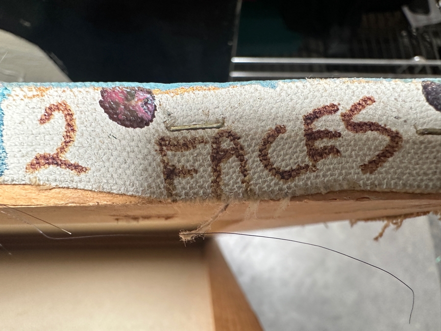 Gerrit Greve (1948-2024, Cardiff by the Sea, CA) Original Acrylic Painting On Canvas Titled '2 Faces'  Signed Lower Right 30' X 40' Estimate $1,200 - $1,500 [Photo 7]