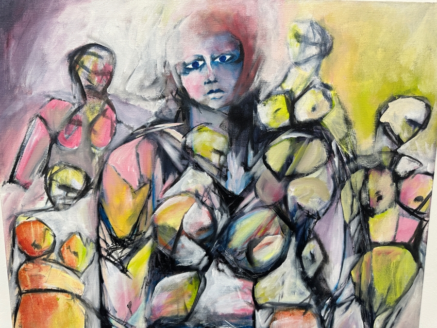 Gerrit Greve (1948-2024, Cardiff by the Sea, CA) Original Acrylic Painting On Canvas Titled 'Multiple Nude' Signed Lower Right 30' X 40' Estimate $1,200 - $1,500 [Photo 3]