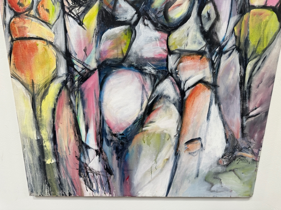 Gerrit Greve (1948-2024, Cardiff by the Sea, CA) Original Acrylic Painting On Canvas Titled 'Multiple Nude' Signed Lower Right 30' X 40' Estimate $1,200 - $1,500 [Photo 5]