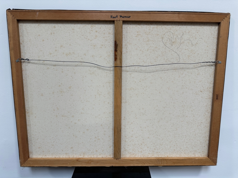 Gerrit Greve (1948-2024, Cardiff by the Sea, CA) Original Acrylic Painting On Canvas Titled 'Heart Murmur' Signed Lower Right And Verso 40' X 30' Estimate $1,200 - $1,500 [Photo 4]