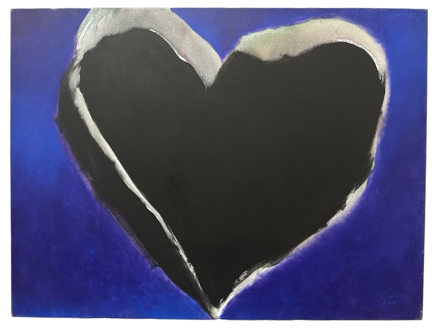 Gerrit Greve (1948-2024, Cardiff by the Sea, CA) Original Acrylic Painting On Canvas Titled 'Heart Murmur' Signed Lower Right And Verso 40' X 30' Estimate $1,200 - $1,500