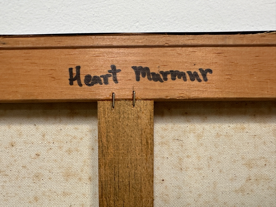 Gerrit Greve (1948-2024, Cardiff by the Sea, CA) Original Acrylic Painting On Canvas Titled 'Heart Murmur' Signed Lower Right And Verso 40' X 30' Estimate $1,200 - $1,500 [Photo 6]