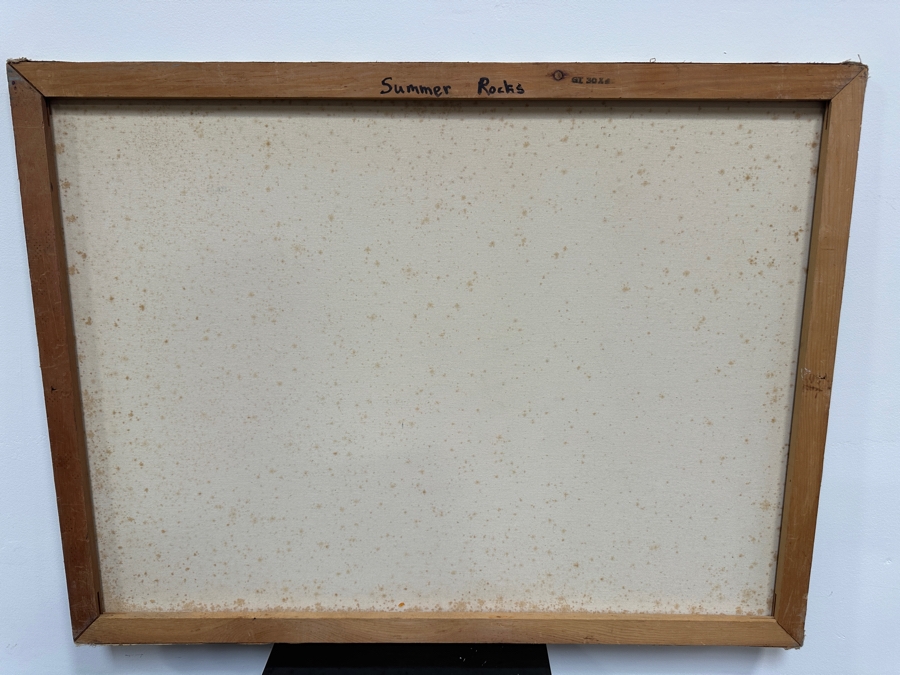 Gerrit Greve (1948-2024, Cardiff by the Sea, CA) Original Acrylic Painting On Canvas Titled 'Summer Rocks'  Signed Lower Right 40' X 30' Estimate $1,200 - $1,500 [Photo 5]