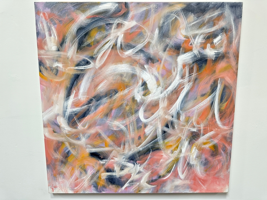 Gerrit Greve (1948-2024, Cardiff by the Sea, CA) Original Acrylic Painting On Canvas Signed Lower Left 48' X 48' Estimate $2,304 - $2,880 [Photo 2]