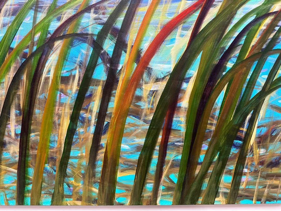 Gerrit Greve (1948-2024, Cardiff by the Sea, CA) Original Acrylic Painting On Canvas 2022 Signed Verso 48' X 48' Estimate $2,304 - $2,880 [Photo 4]