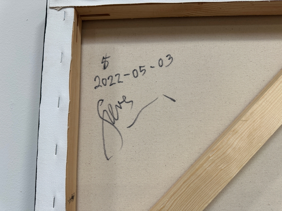 Gerrit Greve (1948-2024, Cardiff by the Sea, CA) Original Acrylic Painting On Canvas 2022 Signed Verso 48' X 48' Estimate $2,304 - $2,880 [Photo 6]