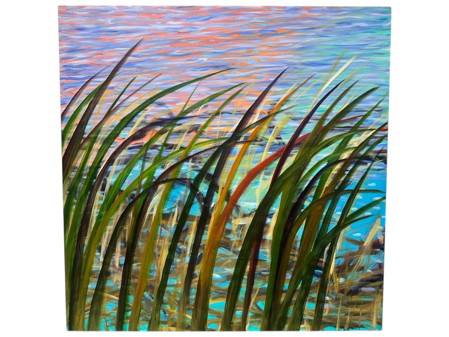 Gerrit Greve (1948-2024, Cardiff by the Sea, CA) Original Acrylic Painting On Canvas 2022 Signed Verso 48' X 48' Estimate $2,304 - $2,880