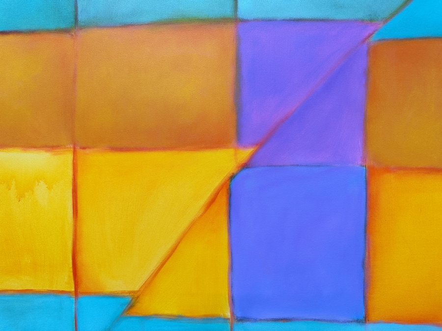 Gerrit Greve (1948-2024, Cardiff by the Sea, CA) Original Acrylic Painting On Canvas Titled 'Structure 23' 2022 Signed Verso 48' X 48' Estimate $2,304 - $2,880 [Photo 3]