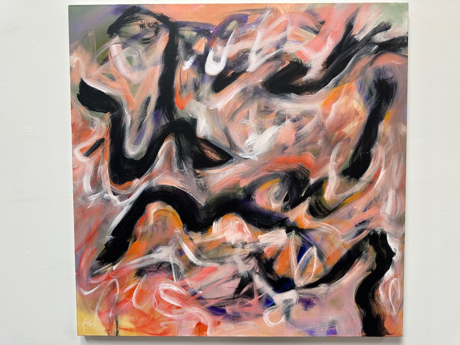 Gerrit Greve (1948-2024, Cardiff by the Sea, CA) Original Acrylic Painting On Canvas Signed Lower Left 48' X 48' Estimate $2,304 - $2,880 [Photo 2]