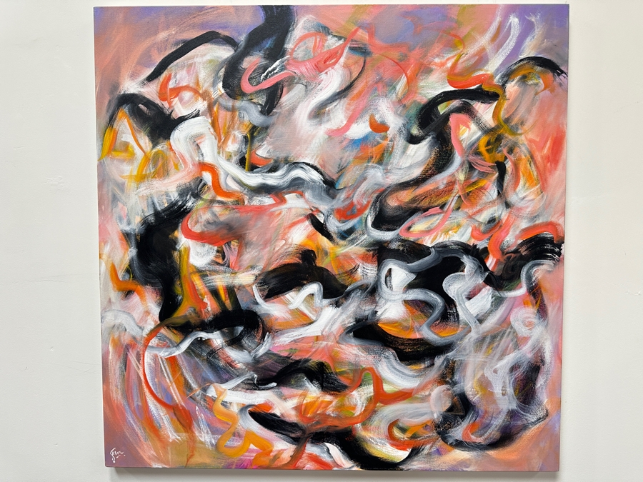 Gerrit Greve (1948-2024, Cardiff by the Sea, CA) Original Acrylic Painting On Canvas Signed Lower Left 48' X 48' Estimate $2,304 - $2,880 [Photo 2]