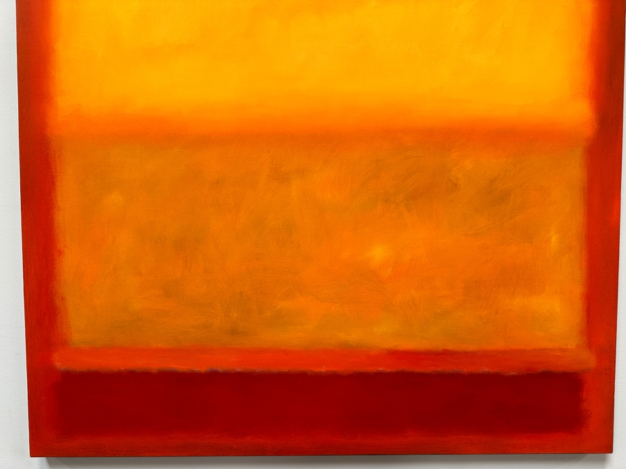Gerrit Greve (1948-2024, Cardiff by the Sea, CA) Original Acrylic Painting On Canvas Titled 'Abstract Color Field In Manner Of Mark Rothko' 2010 Signed Verso 48' X 48' Estimate $2,304 - $2,880 [Photo 4]