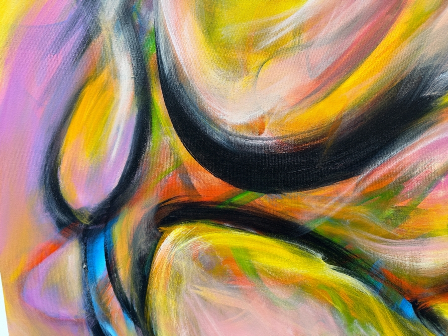 Gerrit Greve (1948-2024, Cardiff by the Sea, CA) Original Acrylic Painting On Canvas 2018 Signed Lower Right 48' X 48' Estimate $2,304 - $2,880 [Photo 5]