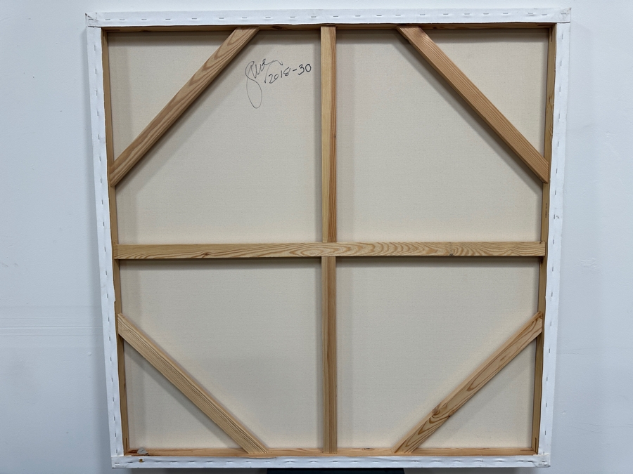 Gerrit Greve (1948-2024, Cardiff by the Sea, CA) Original Acrylic Painting On Canvas 2018 Signed Lower Right 48' X 48' Estimate $2,304 - $2,880 [Photo 7]