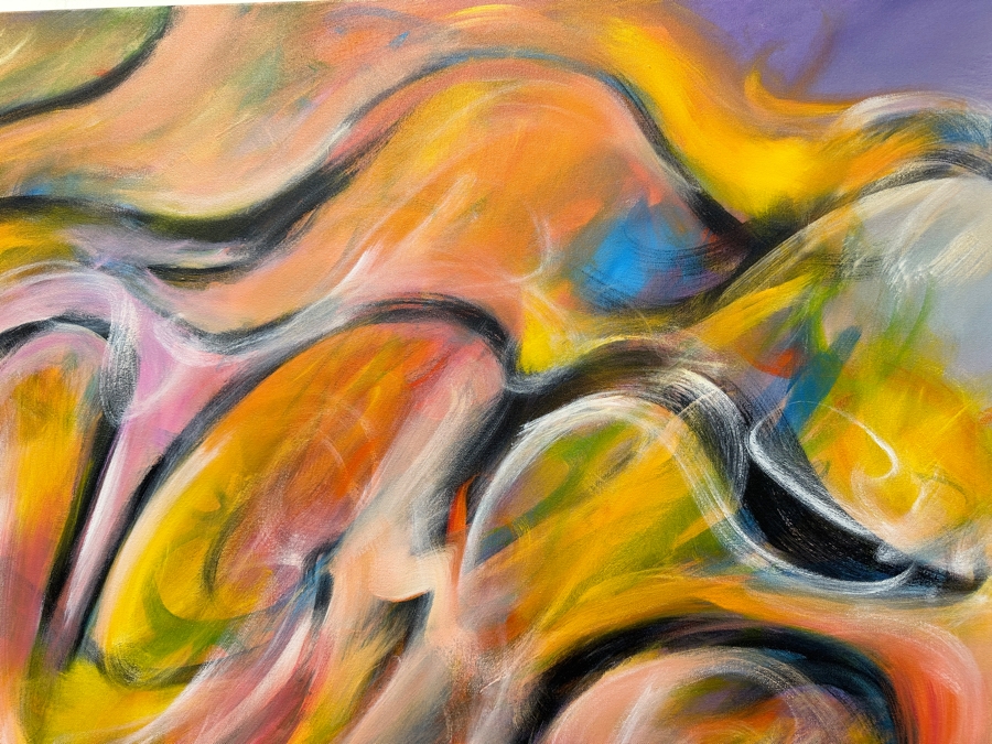 Gerrit Greve (1948-2024, Cardiff by the Sea, CA) Original Acrylic Painting On Canvas 2018 Signed Lower Right 48' X 48' Estimate $2,304 - $2,880 [Photo 4]